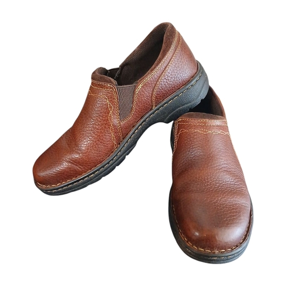 Ariat Loden Brown Leather Slip-Ons Women's Leather Comfort Shoes Size 7.5 B - Picture 1 of 11